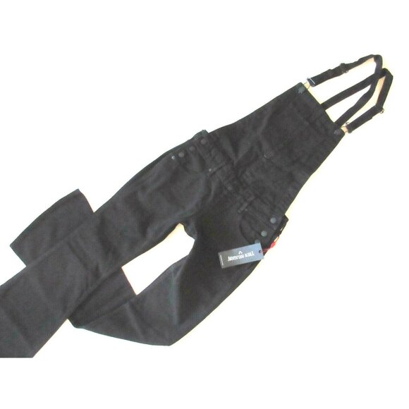 NWT True Religion Karlie in Jet Black Denim Overall Flare Jeans 25 x 34 $279 - Picture 7 of 12
